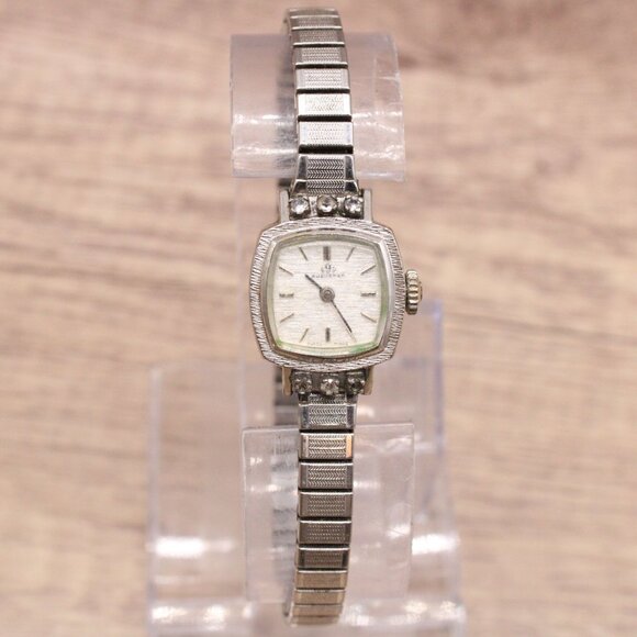 Vintage Bucherer Swiss Watch Womens Silver Tone Stainless Steel Self Wind 60s - Picture 1 of 8